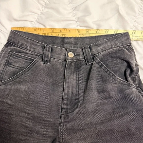 J. Galt Shanghai Black Straight Leg Jeans Women's Size S Washed Denim High Rise - Picture 4 of 10